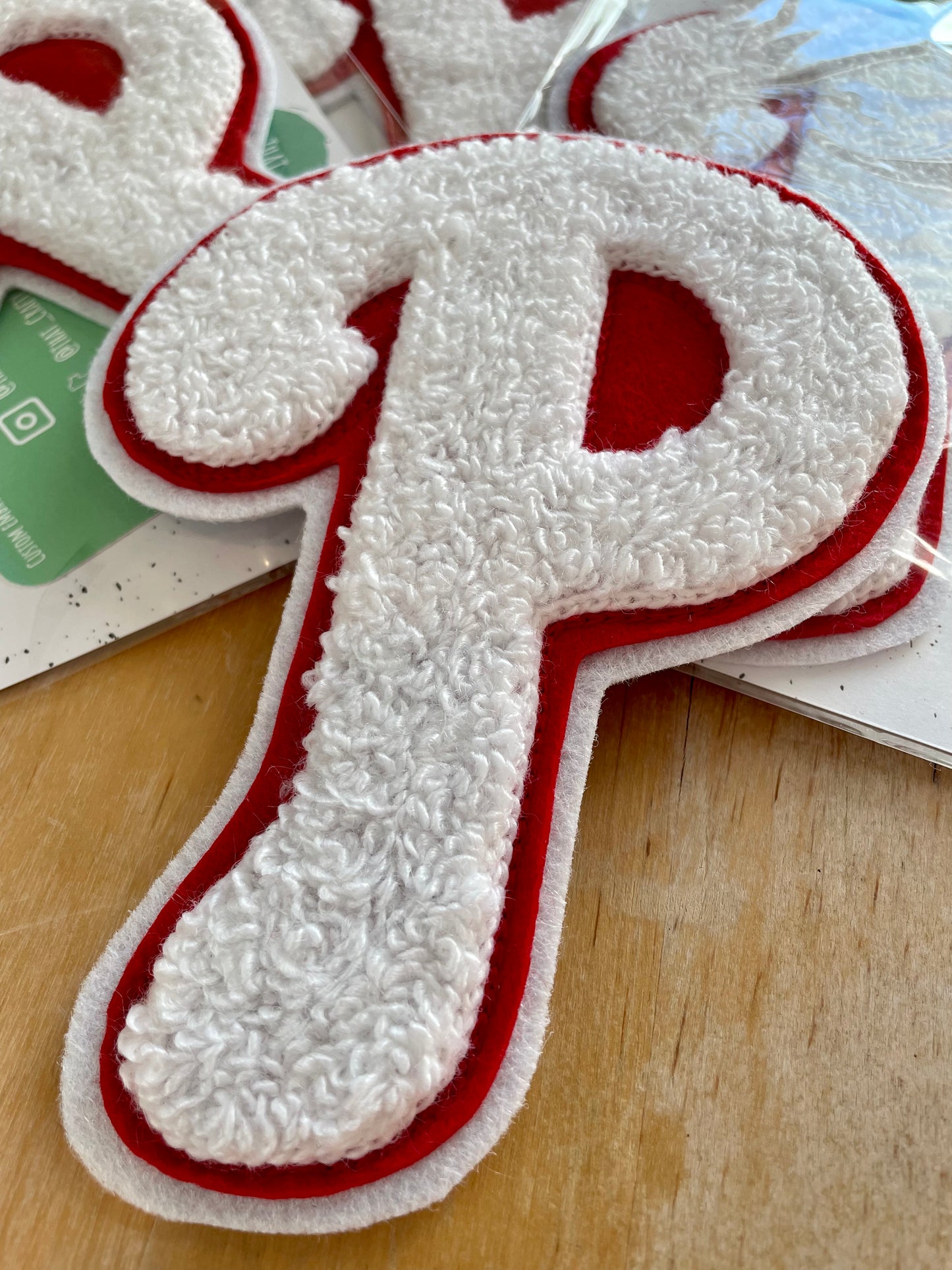 Handmade Handcranked Chainstitch Embroidered Patch - Classic Philadelphia Phillies Baseball MLB FanGear Vintage Chenille Go Phils