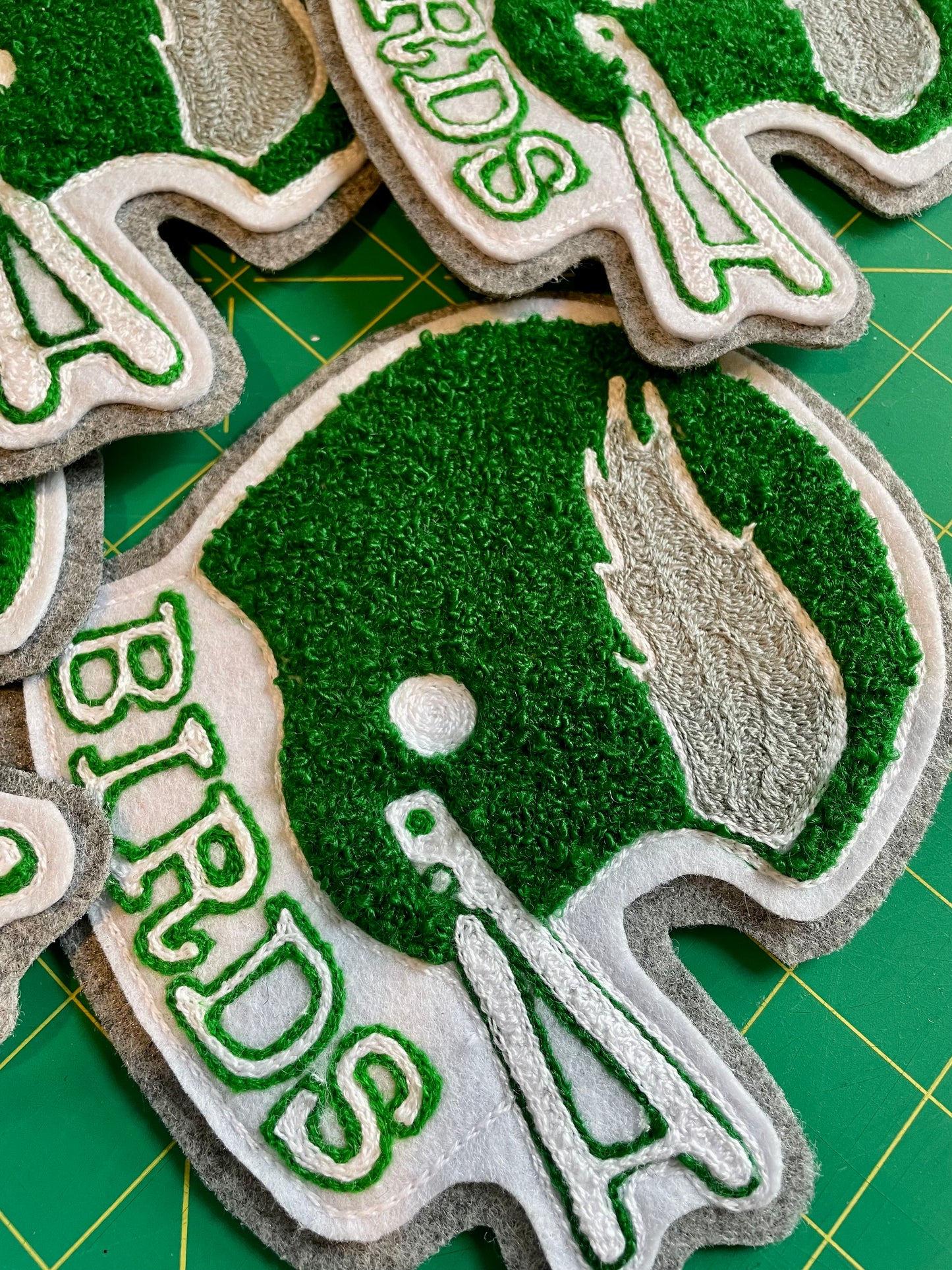 Handmade Handcranked Chainstitch Embroidered Patch - Retro Philadelphia Eagles Football NFL FanGear Vintage Chenille Go Birds Bird Gang